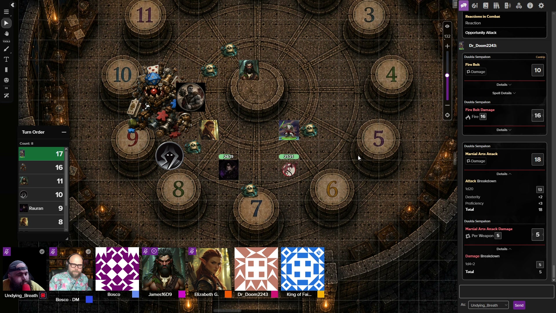 Mid-Combat Action